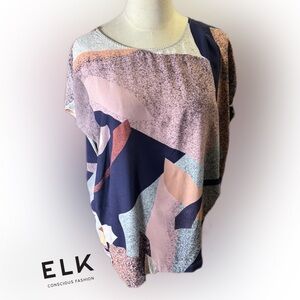 Elk Multicolor Abstract Women's Blouse